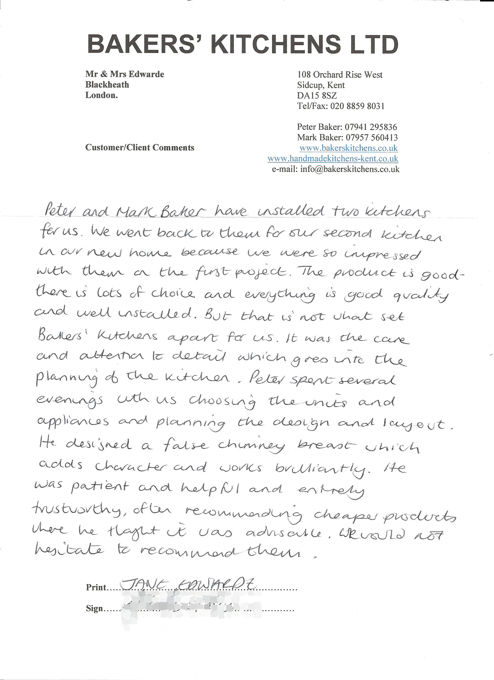 Edwarde Testimonial